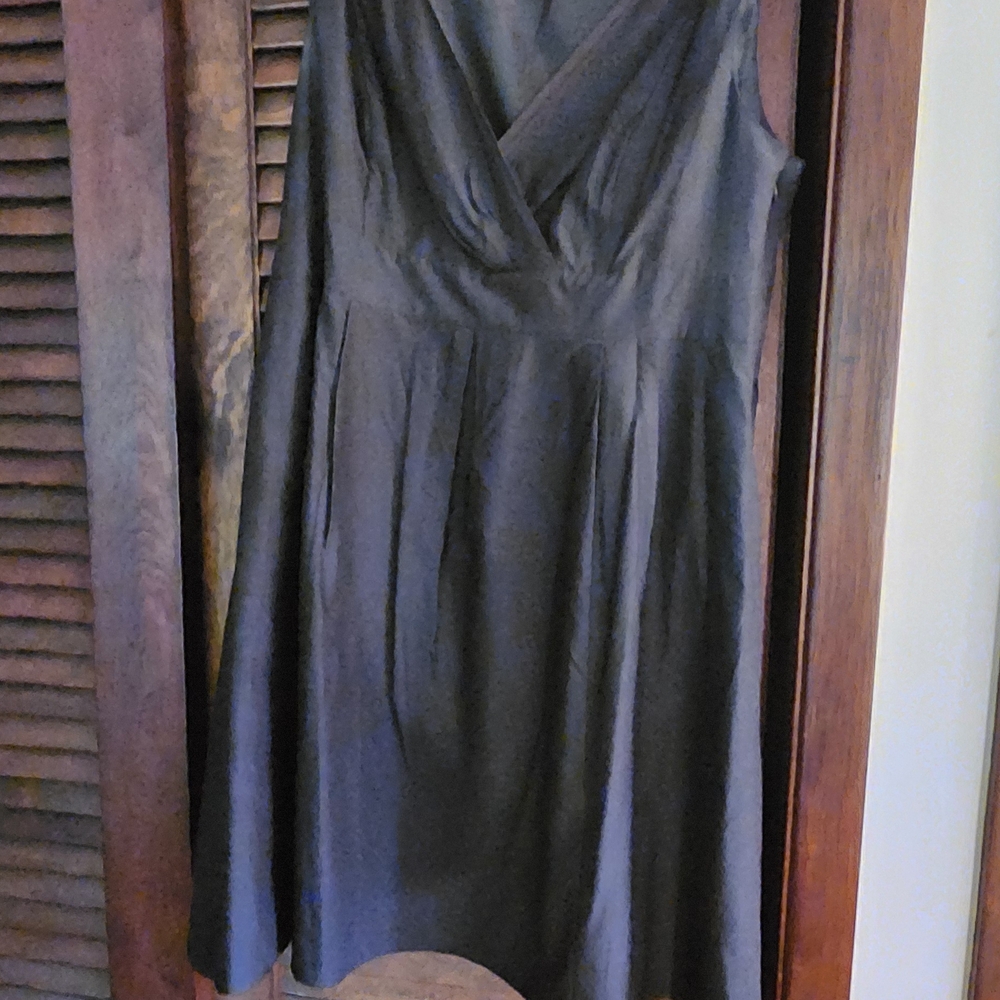 Lands' End Elegant Black Sleeveless Dress